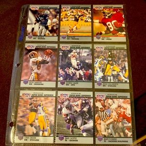 NFL Pro Set Super Bowl Supermen Football trading card lot of 9 cards